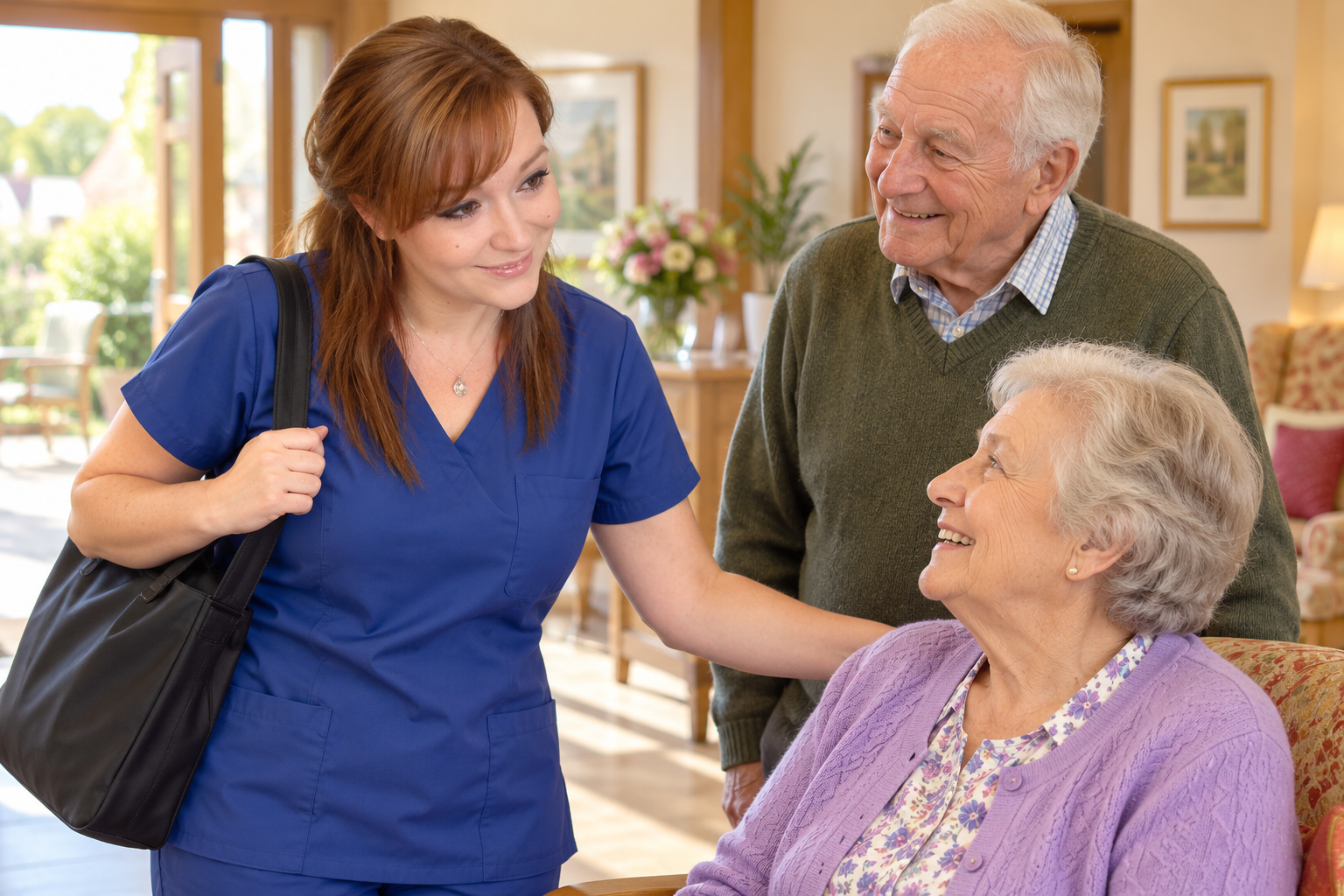 Nurse Vicky Takes Care of Old People